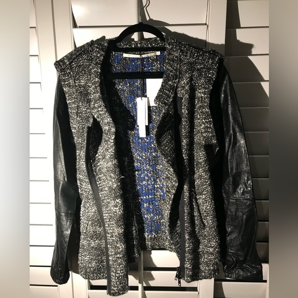 🔥Anthropologie Twelfth Street by Cynthia Vincent Contrast Sleeve Jacket - Picture 10 of 12